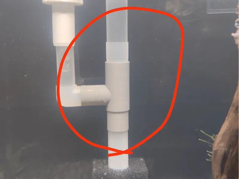 Superfish 100 hang on back filter t piece