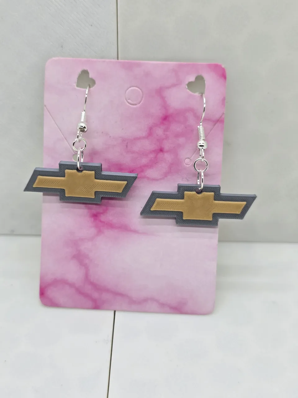Chevy Keychain and Earrings view 2
