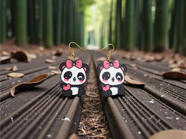 Cute panda earrings