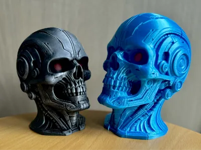 Cyber Skull – Futuristic Tech Skull Display Art