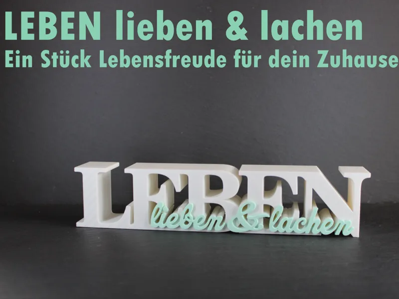 Dekoschriftzug "LEBEN lieben & lachen