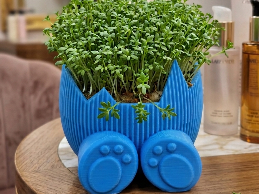 Easter bunny for cress sprout planter