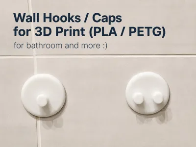 Minimalist Bathroom Wall Hooks & Hole Covers 