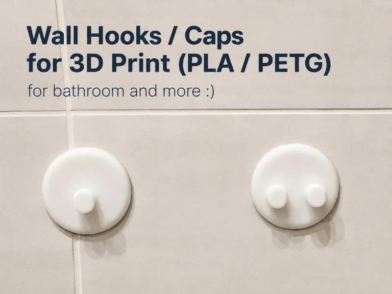 Minimalist Bathroom Wall Hooks & Hole Covers