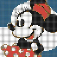 Puzzle pixel art Mickey et Minnie — photo 2