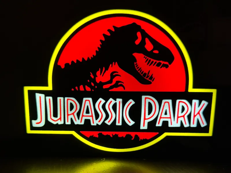 Jurassic Park Lightbox Deco Model