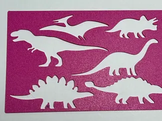 Easy Dino Coloring Stencil for Kids: Dinosaur