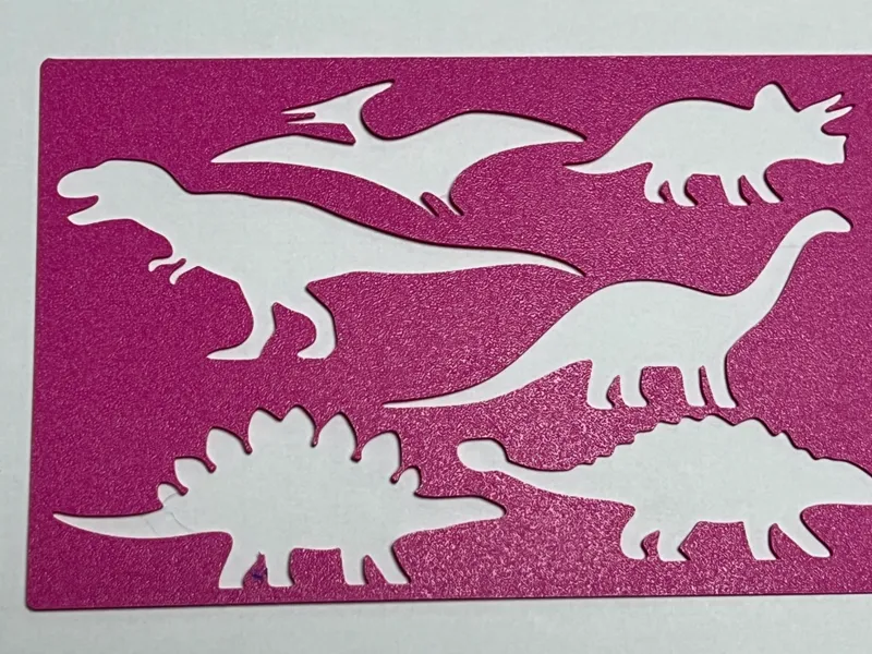 Easy Dino Coloring Stencil for Kids: Dinosaur