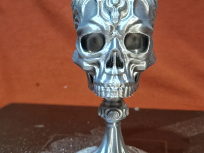 chrome skull cup