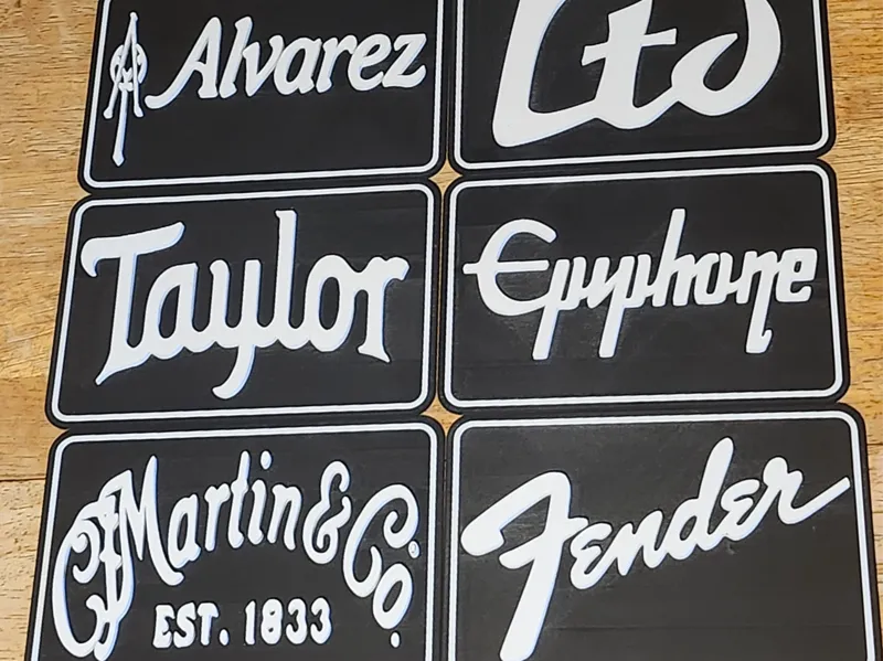 Guitar logo  Badges 4"x6"