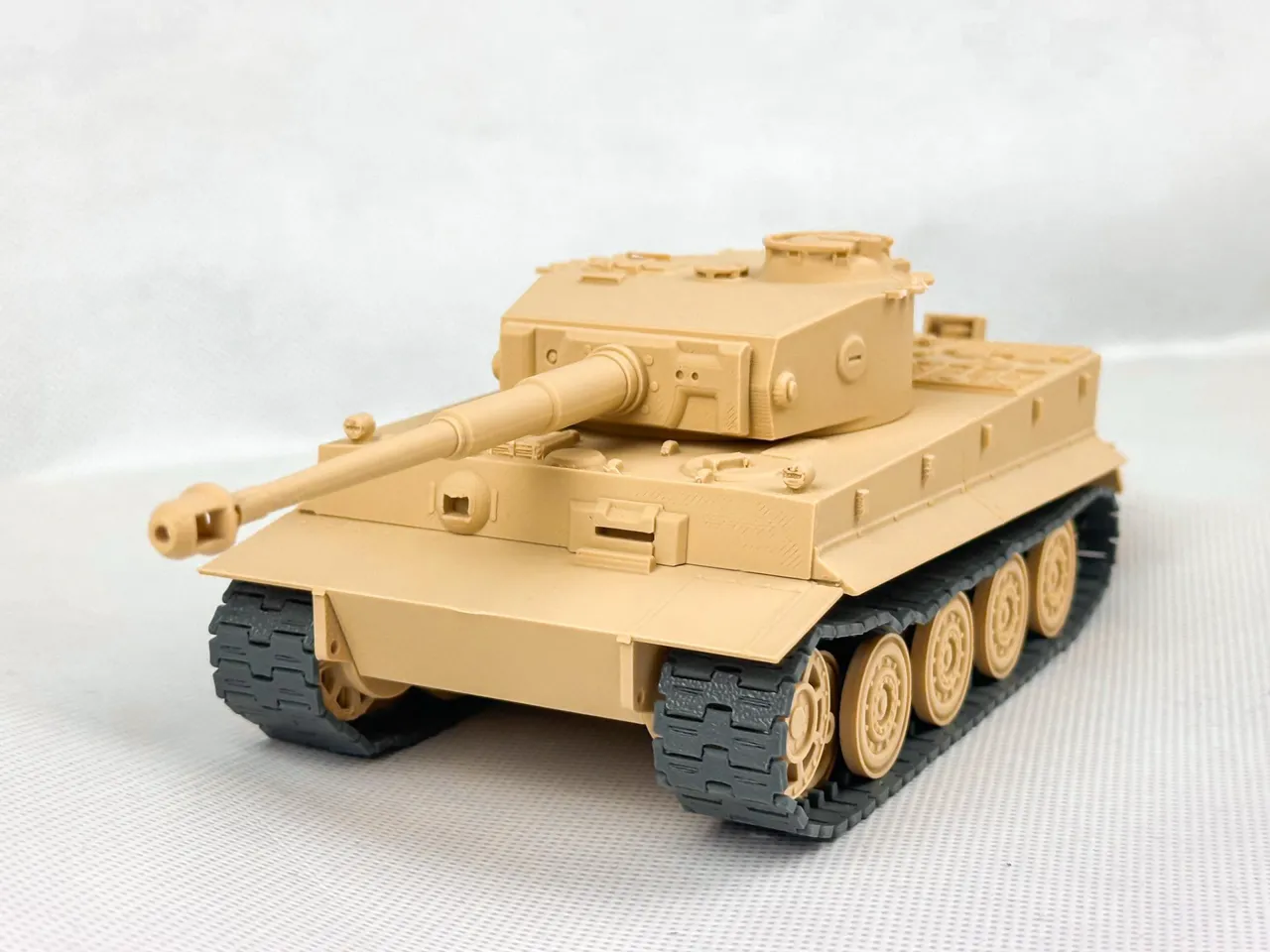 Tiger I 1:35 fully 3D printed model tank view 3
