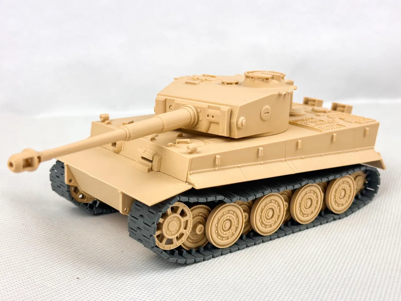 Tiger I 1:35 fully 3D printed model tank view 2