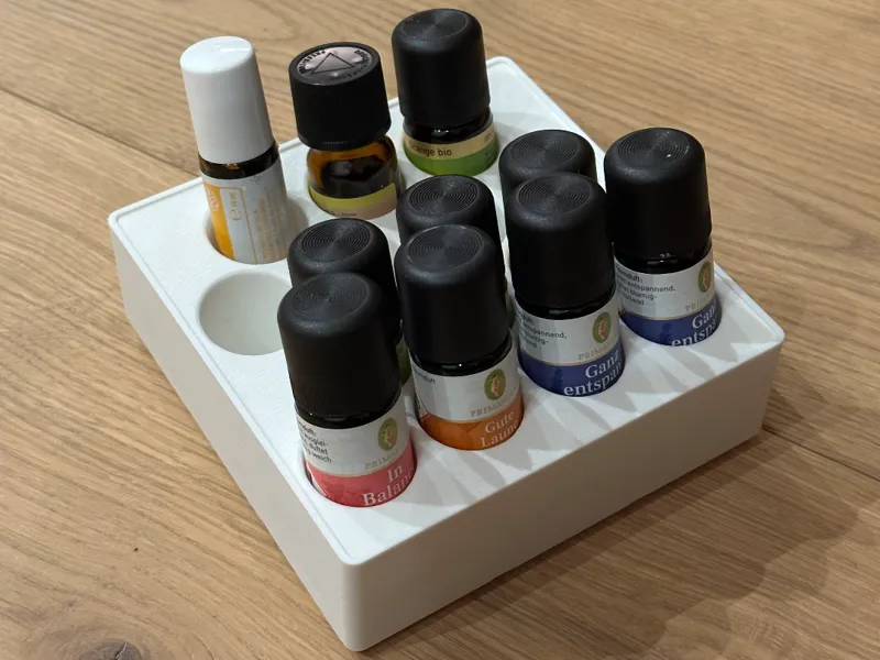 Gridfinity Essential Oil Bottle Holder (14×25mm)