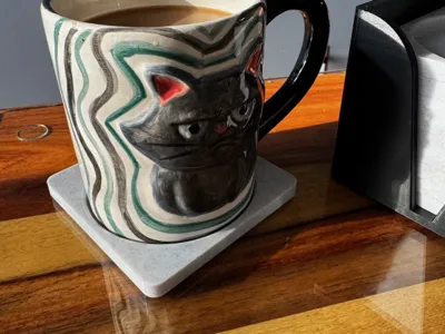Coasters and storage box
