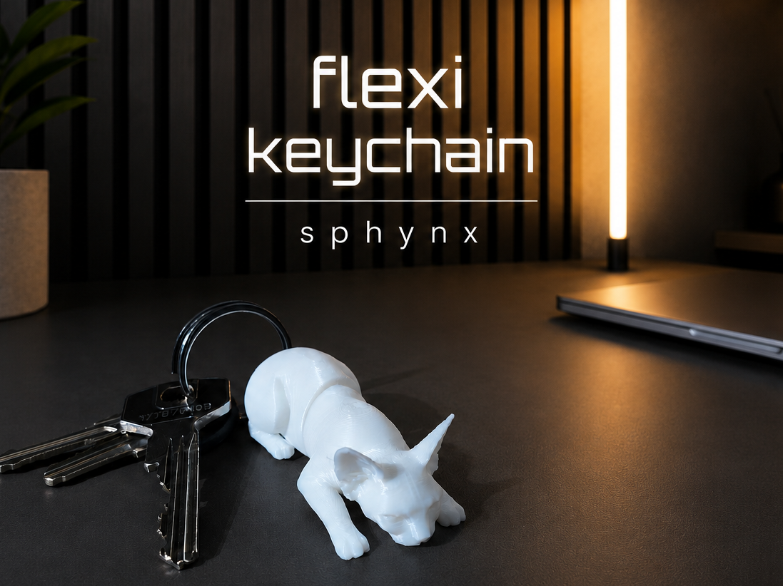 Flexi keychain Sphynx
