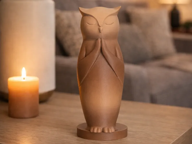Zen Owl – Minimalist Calm Sculpture