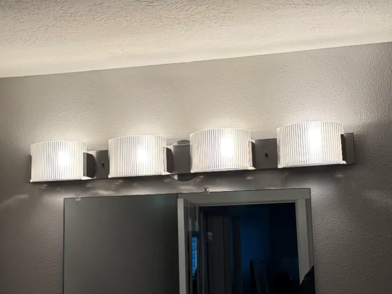 Bathroom Vanity Curved Light Lens Cover