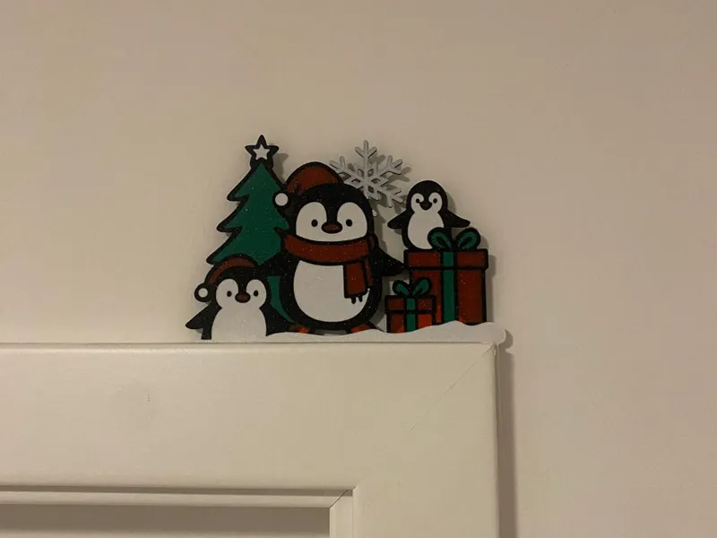 Pinguin Türrahmen deko