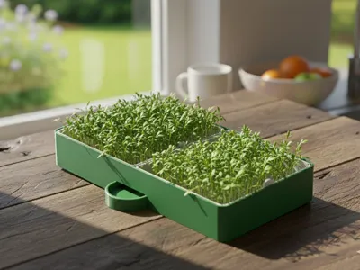 Minimalist Microgreen Dual Tray