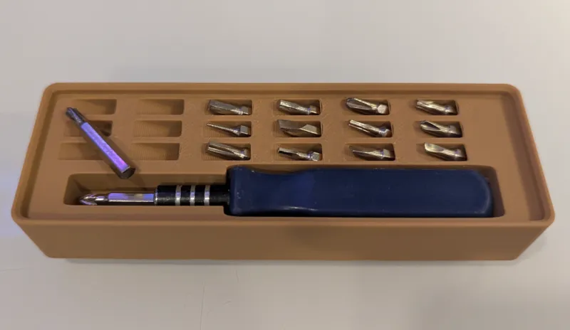 Generic Screw Driver and Bits - Gridfinity 3x1-4u