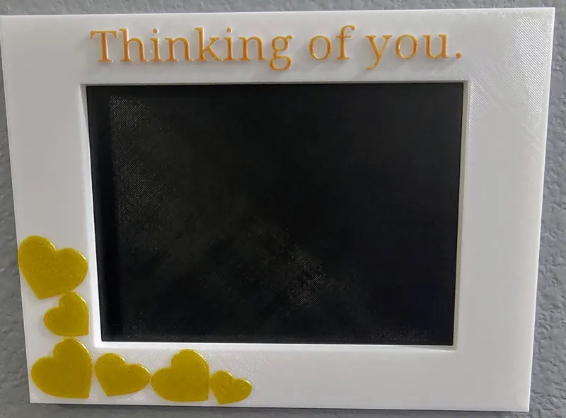 5 x 7 photo frame, hearts