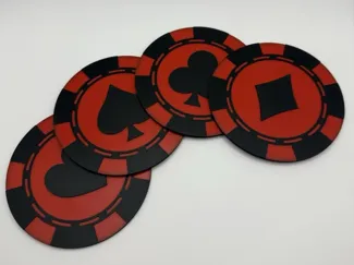 Poker Chip Coasters