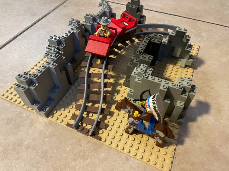 S-turn with 3 high slope roller coaster track