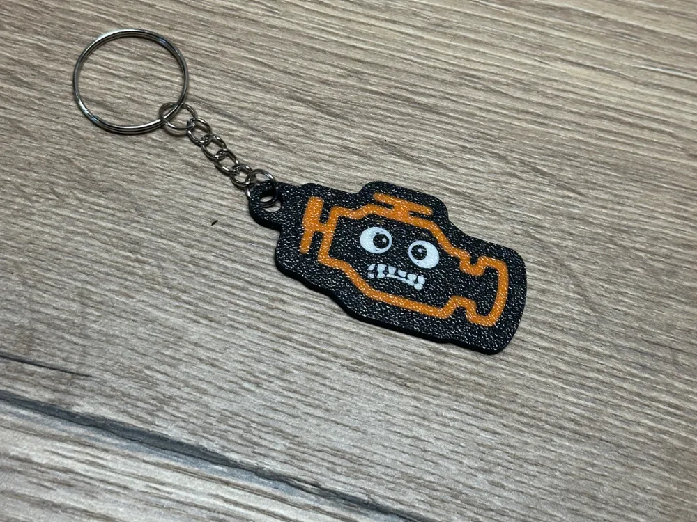 Keychain Check Engine Funny Check engine keychain - Free 3D Print Model - MakerWorld