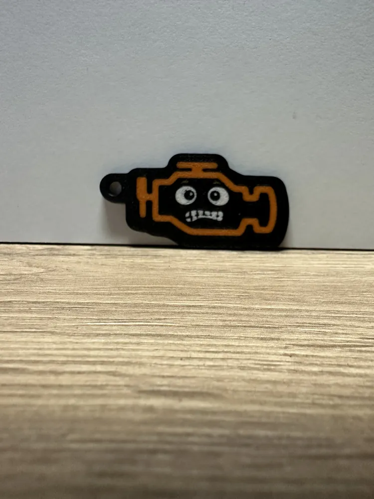 Keychain Check Engine Funny Check engine keychain - Free 3D Print Model - MakerWorld