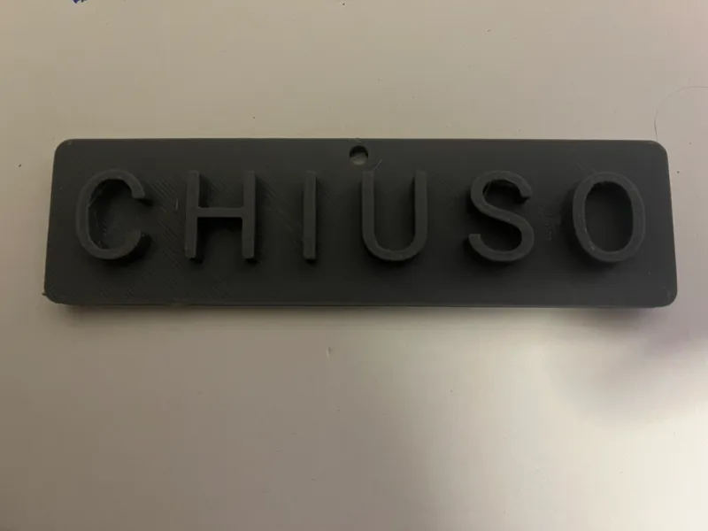Cartello porta "Chiuso"
