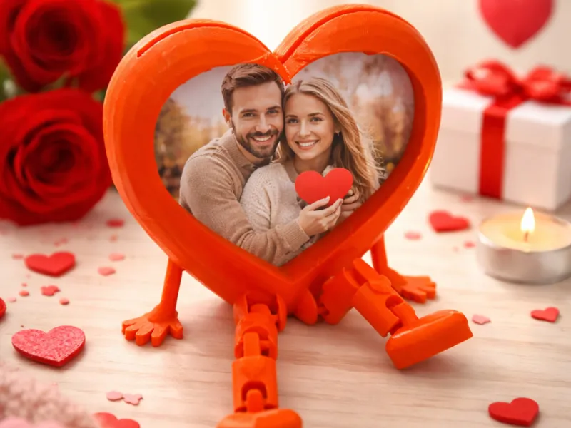 photo frame heart , valentine's day, articulated