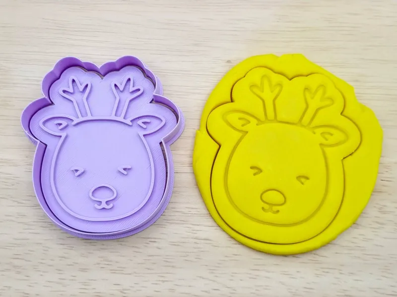 Reindeer Cookie Cutter Festive Holiday Baking Mold