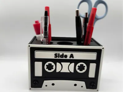 cassette tape Desk Organizer