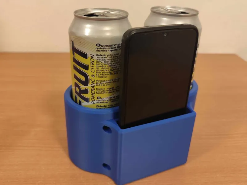 Can and phone holder