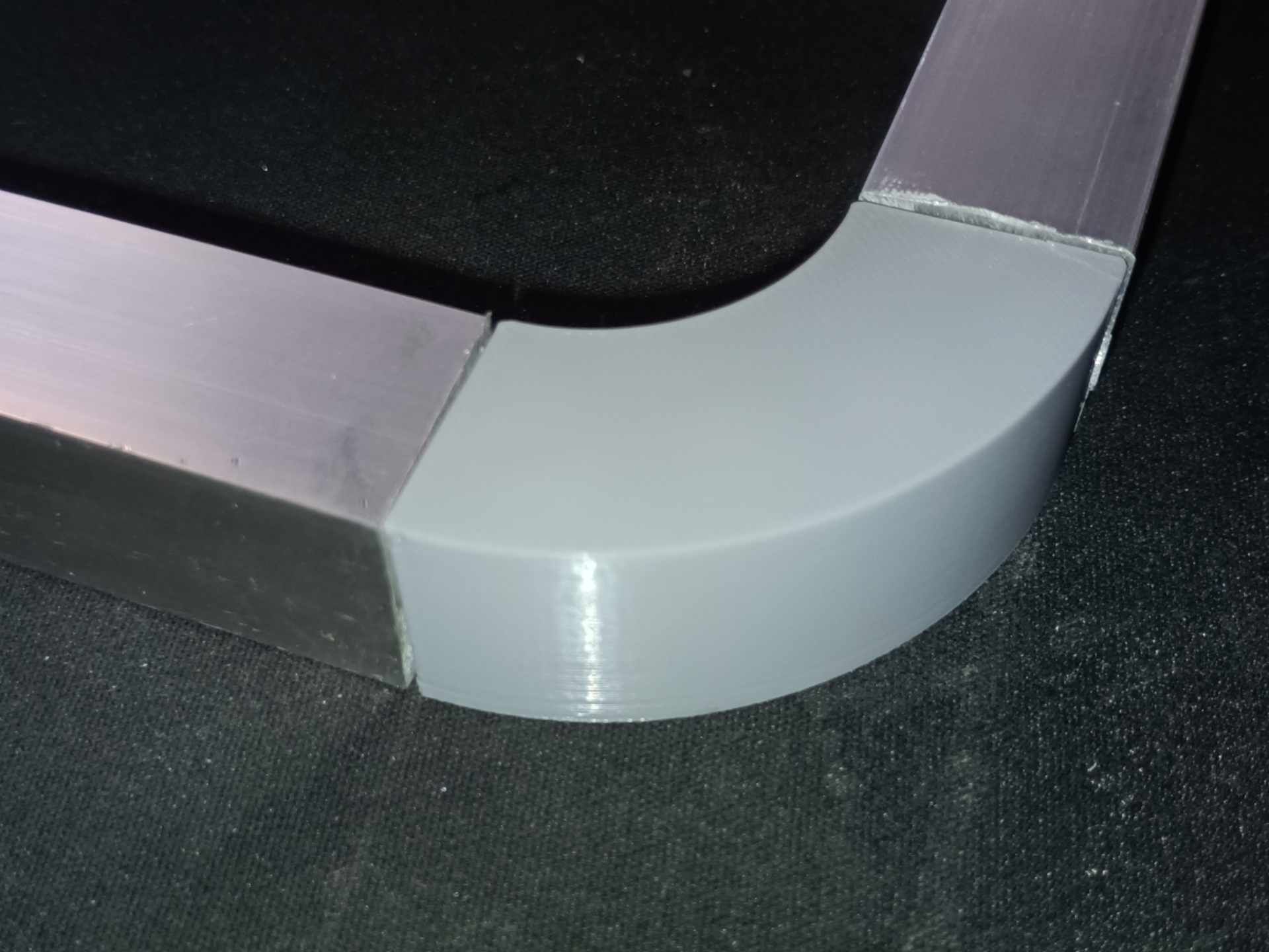 Verbinder Vierkantrohr 20mm Rund Aluminium