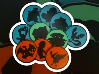 Pokemon Silhouette Coasters