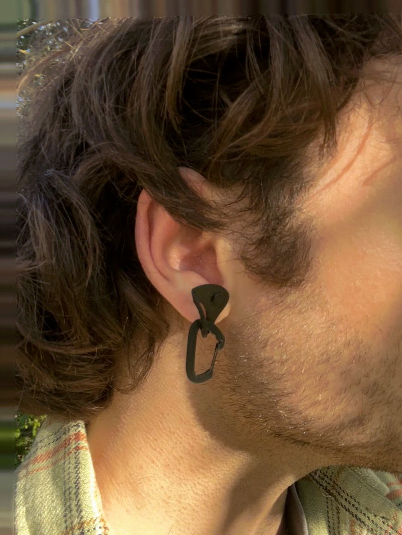 Climbing Bolt Earring + Moving Carabiner