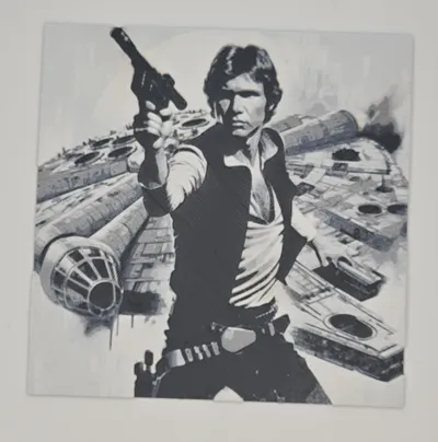 Han Solo with the Millennium Falcon Hueforge by LoFi Layers - MakerWorld