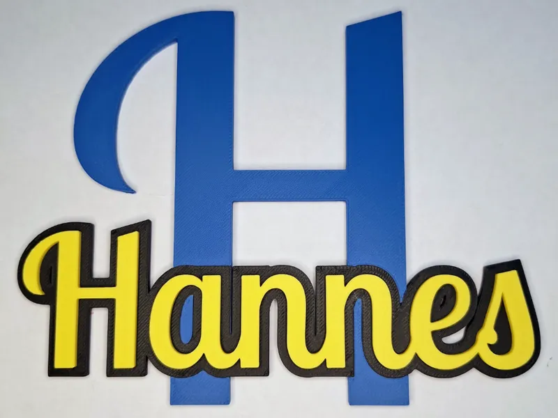 Name Tag and Sign Customizable 3 Color Version