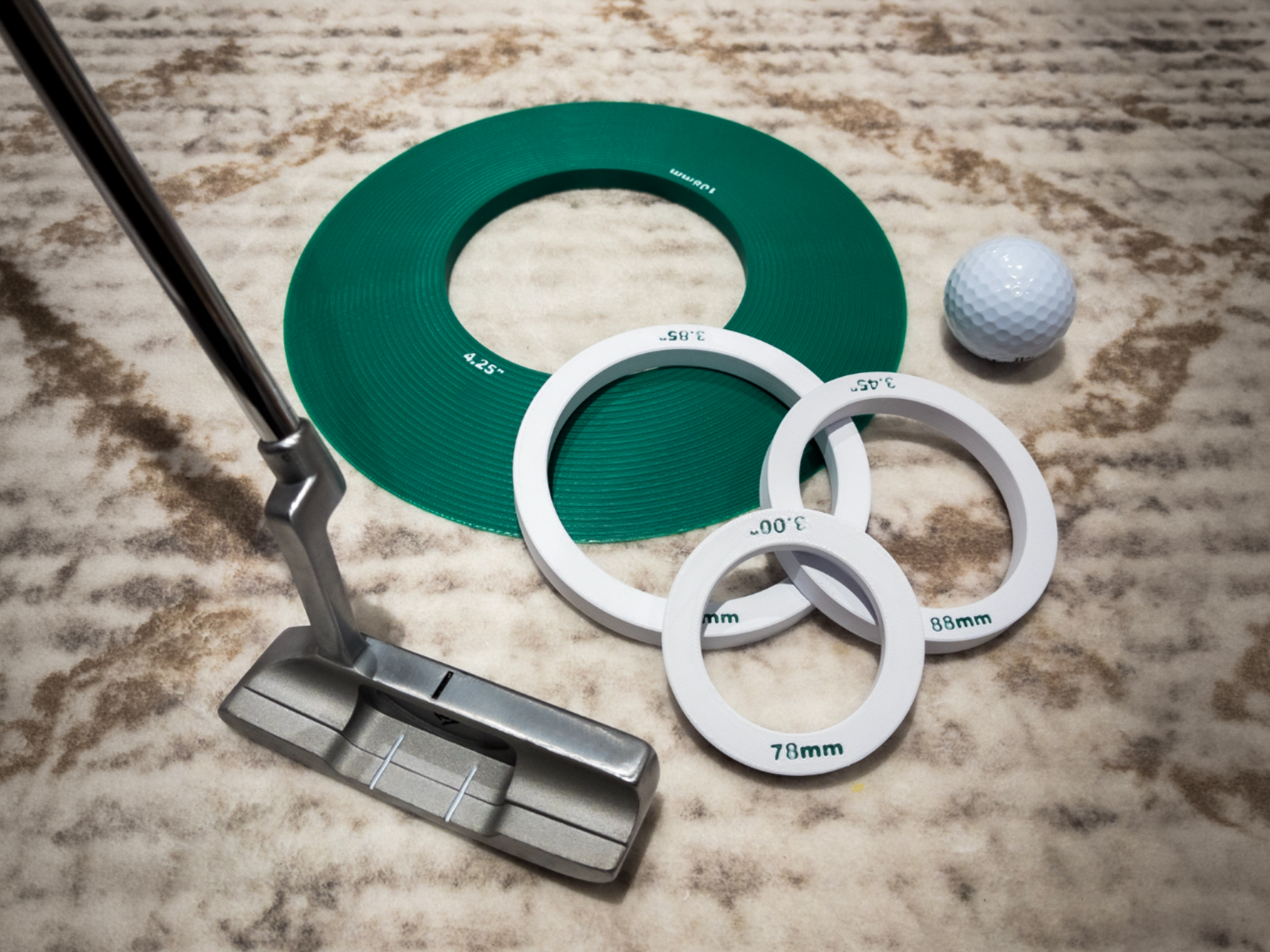 Golf Putting Ring with Spacers