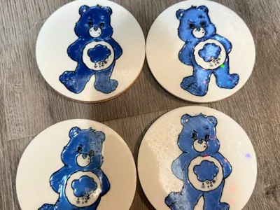 grumpy carebear coasters
