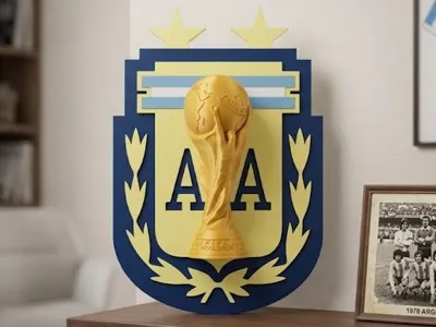 Argentina World Cup Trophy Wall Display