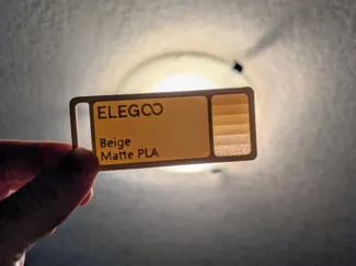 Elegoo Matte PLA Filament Sample Card & Profiles
