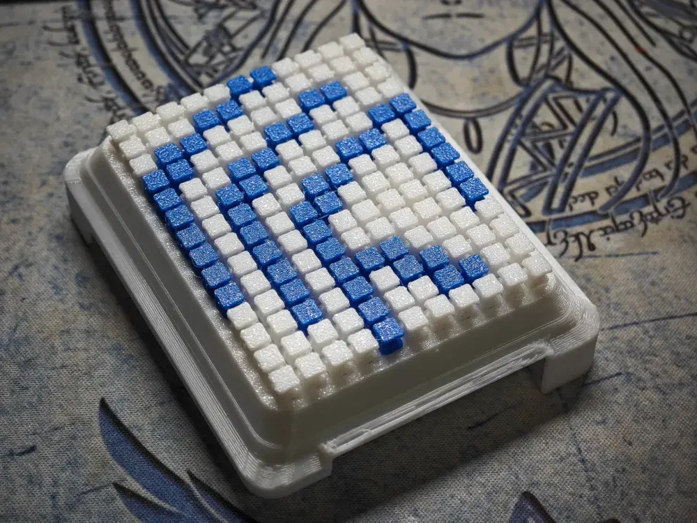 Miniatura 2 do modelo 3D 拓竹H2D像素画工具头前盖-启乐立方logo（测试版）