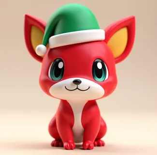 Cute christmas dog