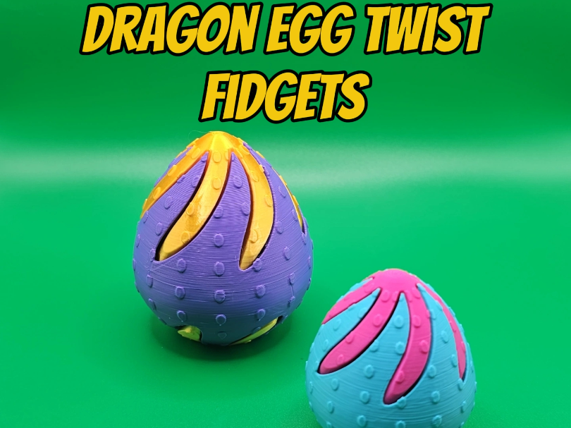 Dragon Egg Spiral Fidgets - 2 Sizes & No-AMS