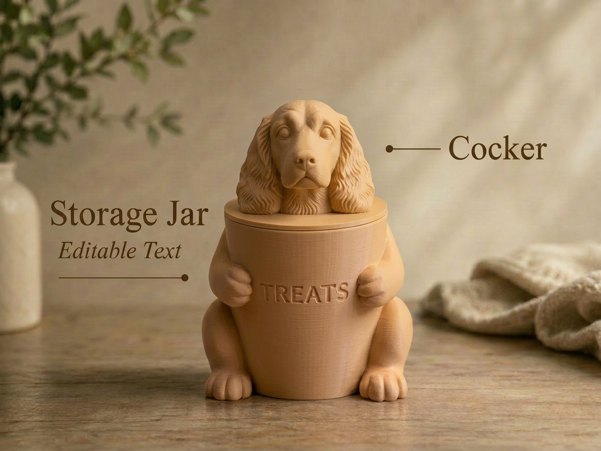 Cocker Dog Storage Jar