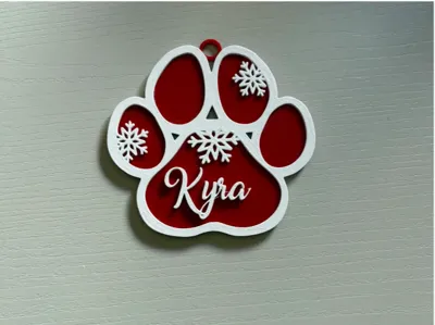 dog paw with customizable name