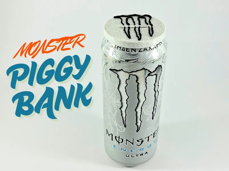 Monster Can Piggy Bank