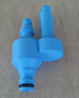 Water ballon filler + tie assist (garden hose)